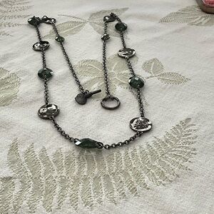 Jones New York Green and Silver Necklace